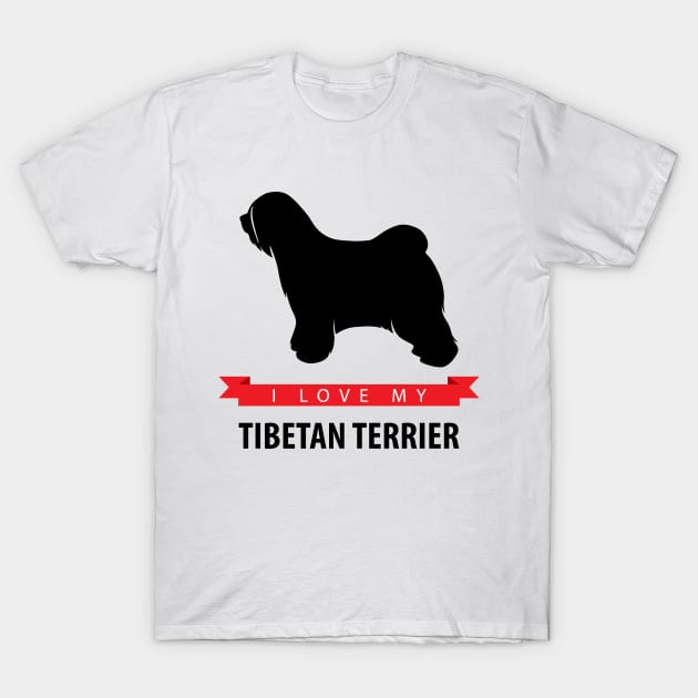 I Love My Tibetan Terrier T-Shirt by millersye